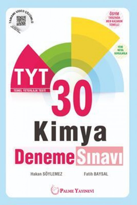 TYT Kimya 30 Deneme Sınavı Palme Yayınları