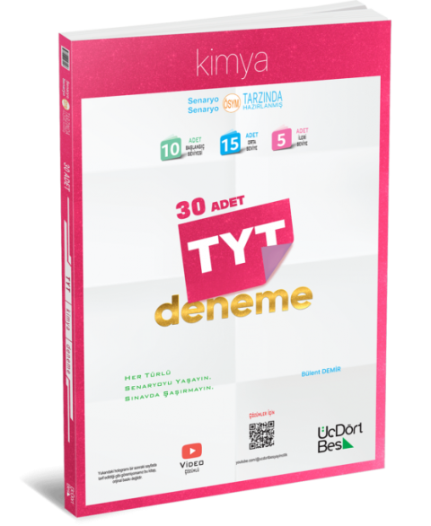 TYT Kimya 30 Deneme ÜçDörtBeş Yayınları