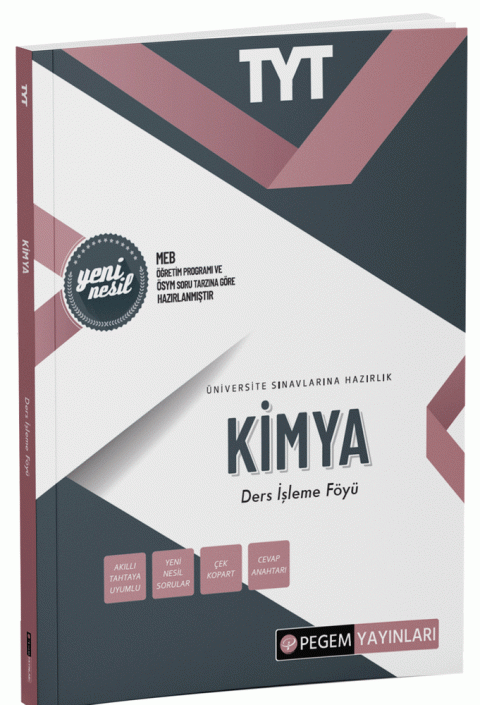 TYT Kimya Ders İşleme Föyü Pegem Akademi Yayıncılık