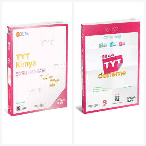 TYT Kimya Soru Bankası ve Deneme Sınavı Seti ÜçDörtBeş Yayınları