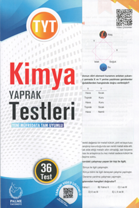 TYT Kimya Yaprak Testleri Palme Yayınları