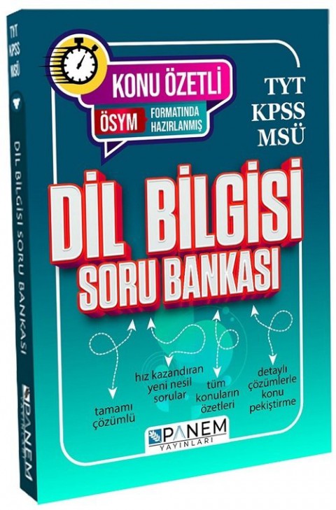 TYT MSÜ KPSS Dil Bilgisi Konu Özetli Soru Bankası Panem Yayınları