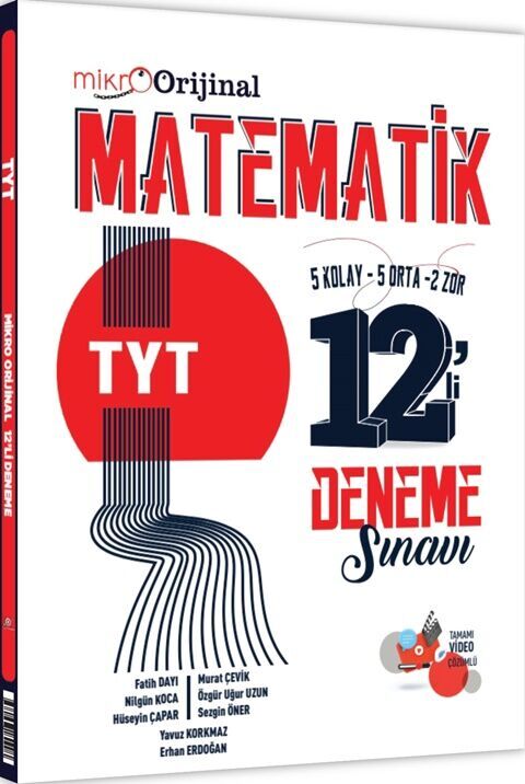 TYT Matematik 12 li Deneme Sınavı Orijinal Yayınları