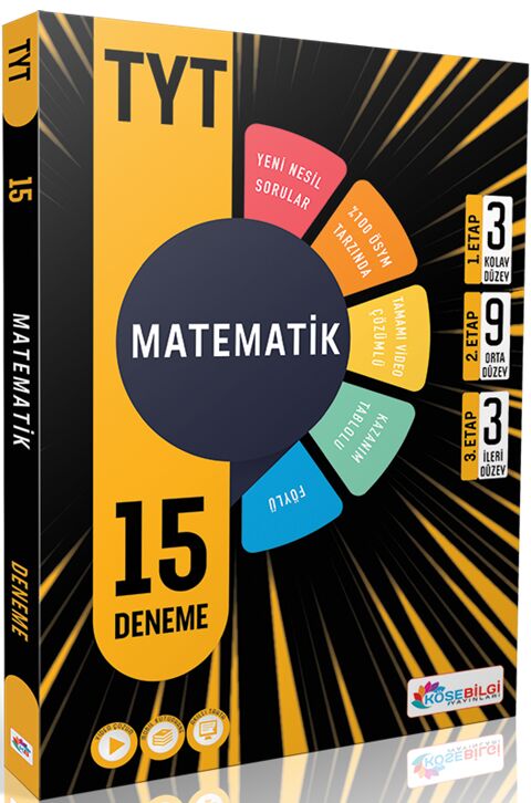TYT Matematik 15 Deneme KöşeBilgi Yayınları
