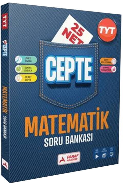 TYT Matematik 25 Net Cepte Soru Bankası Paraf Yayınları
