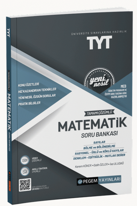 TYT Matematik Sayılar Bölme ve Bölünebilme Rasyonel Üslü Köklü Sayılar Pegem Akademi Yayıncılık