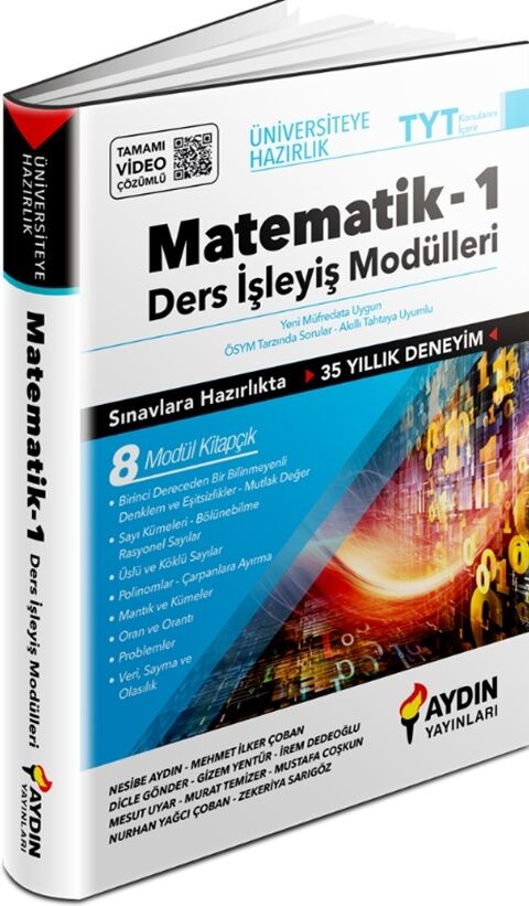 TYT Matematik Üniversiteye Hazırlık Ders İşleyiş Modülleri 1. Kitap Aydın Yayınları