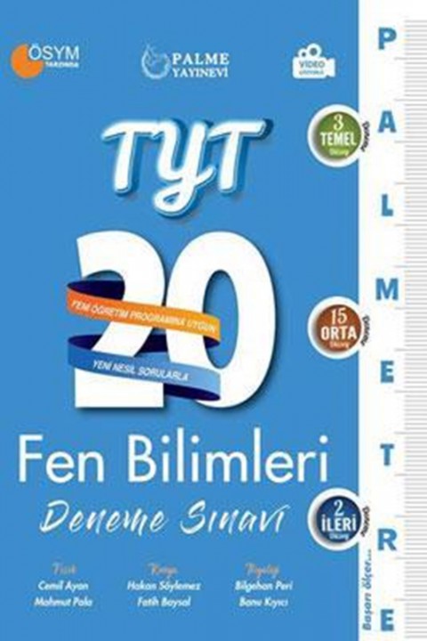 TYT Palmetre Fen Bilimleri 20 Deneme Sınavı Palme Yayınları