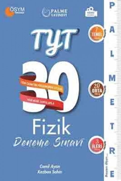 TYT Palmetre Fizik 30 Deneme Sınavı Palme Yayınları