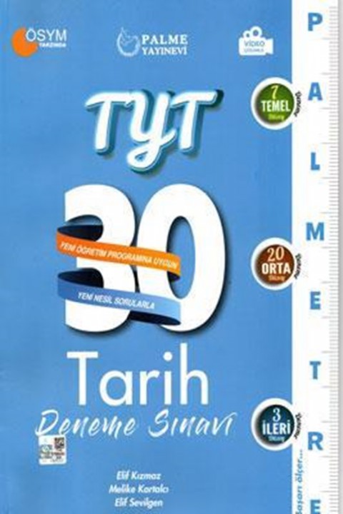 TYT Palmetre Tarih 30 Deneme Sınavı Palme Yayınları
