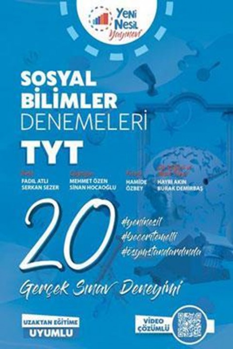 TYT Sosyal Bilimler 20 Deneme Sınavı Yeni Nesil Yayınları
