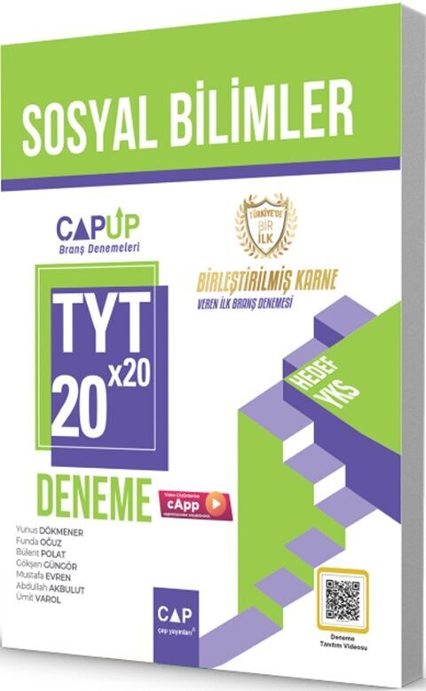 TYT Sosyal Bilimler 20 x 20 Deneme Çap Yayınları