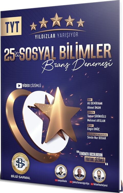 TYT Sosyal Bilimler Yıldızlar Yarışıyor 25 li Branş Denemesi Bilgi Sarmal Yayınları