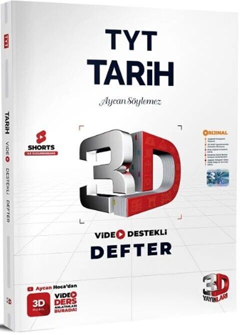 TYT Tarih Video Destekli Defter 3D Yayınları