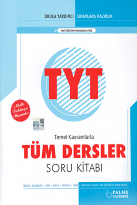 TYT Temel Kavramlarla Tüm Dersler Soru Kitabı Palme Yayınları