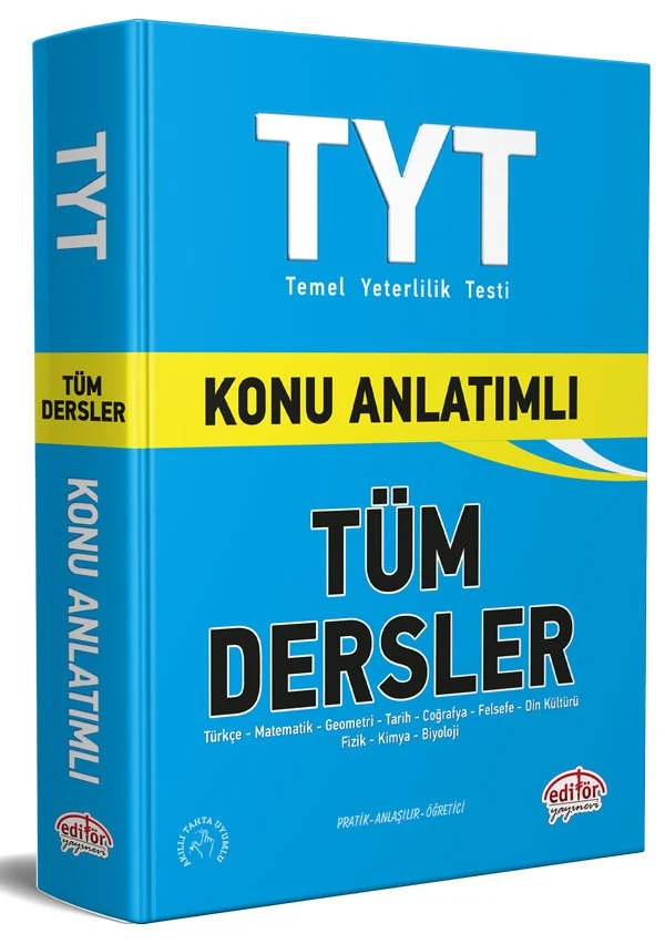 TYT Tüm Dersler Konu Anlatımlı Mavi Kitap Editör Yayınları