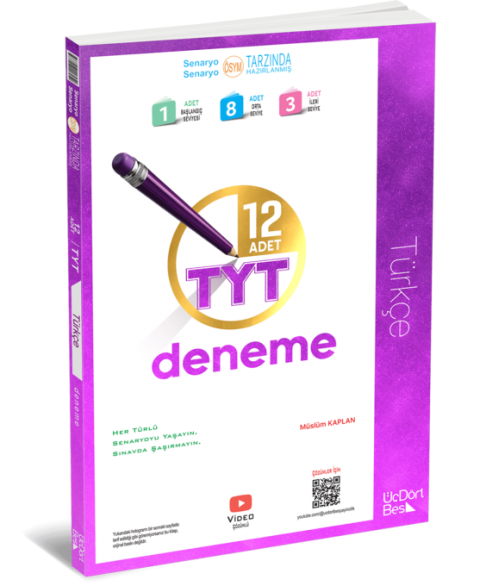 TYT Türkçe 12 li Deneme ÜçDörtBeş Yayınları