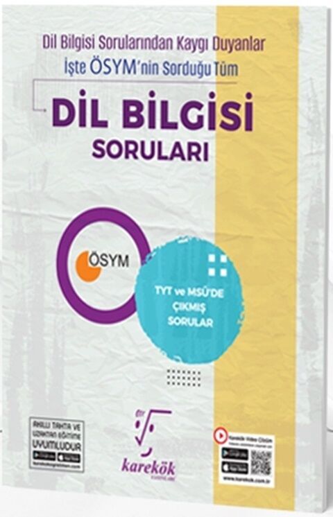 TYT ve MSÜ Dil Bilgisi Çıkmış Sorular Karekök Yayınları