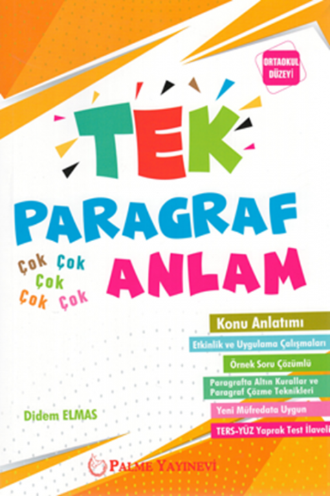 Tek Paragraf Çok Anlam Yaprak Testleri (Ortaokul Düzeyi) Palme Yayınları