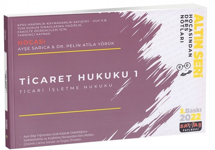 Ticaret Hukuku 1 Savaş Yayınevi