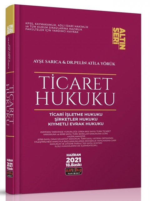 Ticaret Hukuku Konu Anlatımı Savaş Yayınevi
