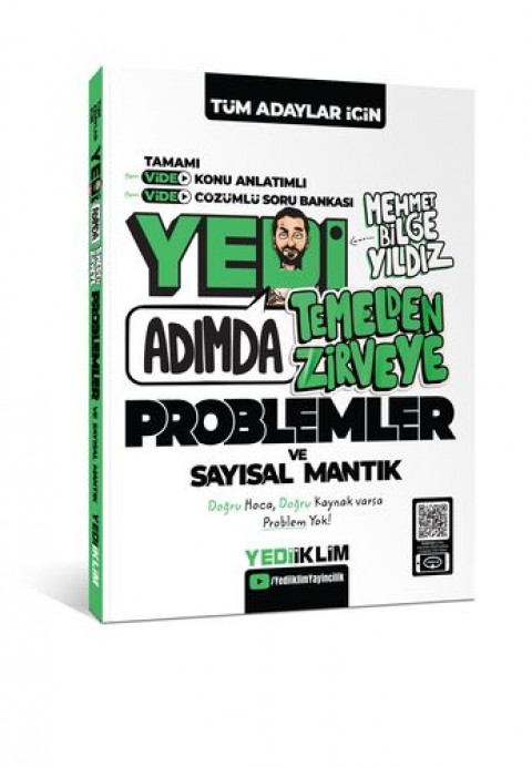 KPSS ALES DGS Yedi Adımda Temelden Zirveye Problemler ve Sayısal Mantık Video Konu Anlatımlı Video Çözümlü S Yediiklim Yayınları