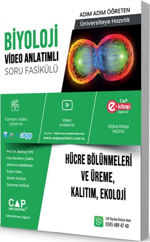 Üniversiteye Hazırlık Biyoloji Hücre Bölünmeleri ve Üreme Kalıtım Ekoloji Soru Fasikülü Çap Yayınları