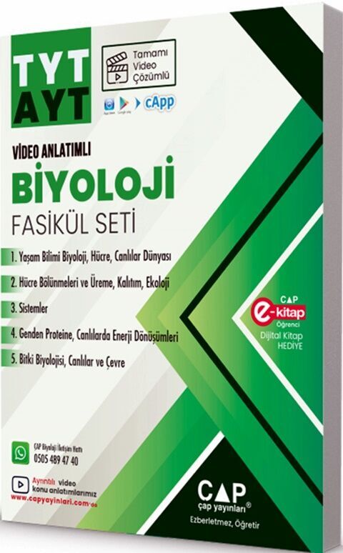 Üniversiteye TYT AYT Hazırlık Biyoloji Fasikülü Seti Çap Yayınları