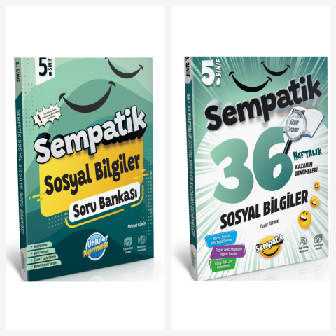Ünlüler Karması 5. Sınıf Sosyal Bilgiler Soru Bankası ve Haftalık Deneme Seti 2 Kitap Ünlüler Karması 5. Sınıf Sosyal Bilgiler Soru Bankası ve Haftalık Deneme Seti 2 Kitap