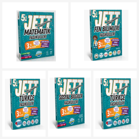 Ünlüler Karması 5. Sınıf Tüm Dersler Jett Fasikülleri Seti 5 Kitap Ünlüler Karması Yayınları