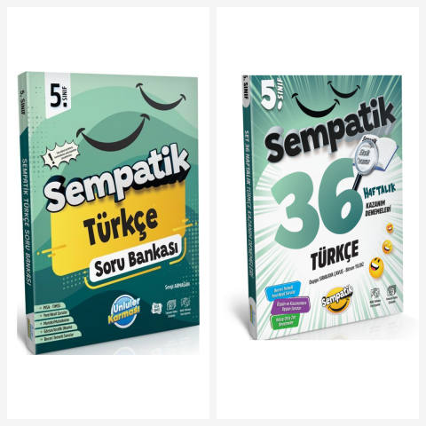 Ünlüler Karması 5. Sınıf Türkçe Soru Bankası ve Haftalık Deneme Seti 2 Kitap