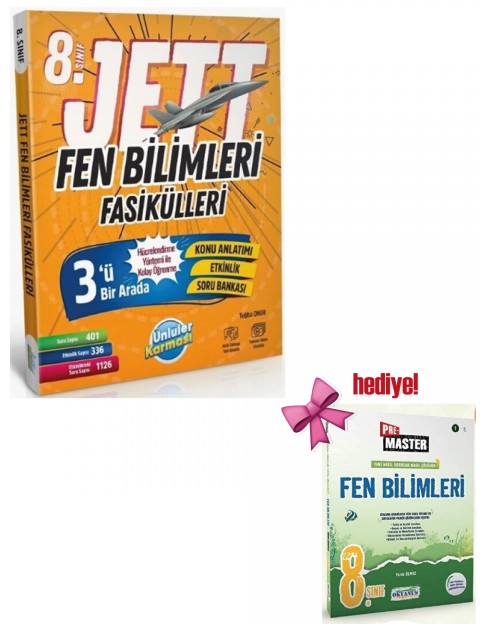 Ünlüler Karması 8. Sınıf Fen Bilimleri JETT Soru Fasikülleri + Okyanus Fen Soru Hediyeli