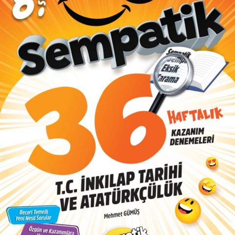 Ünlüler Karması 8. Sınıf T.C. İnkilap Tarihi Sempatik 36 Hafta Kazanım Denemeleri Ünlüler Karması