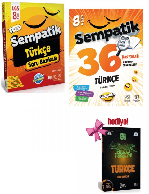Ünlüler Karması 8. Sınıf Türkçe Soru Bankası ve Haftalık Deneme Seti + Türkçe Soru Hediyeli
