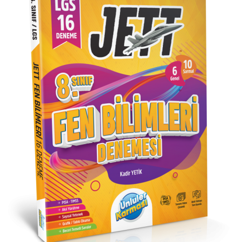 Ünlüler Karması LGS Jett Fen Bilimleri 16 Deneme Sınavı Ünlüler Karması Yayınları