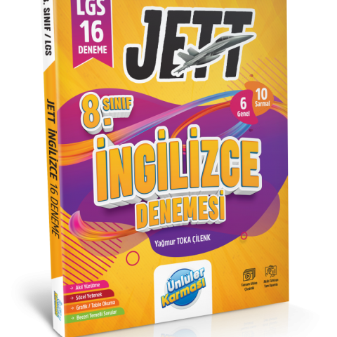 Ünlüler Karması LGS Jett İngilizce 16 Deneme Sınavı Ünlüler Karması Yayınları