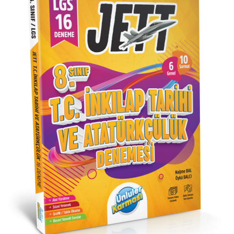 Ünlüler Karması LGS Jett T.c. İnkilap Tarihi ve Atatürkçülük 16 Deneme Sınavı Ünlüler Karması Yayınları