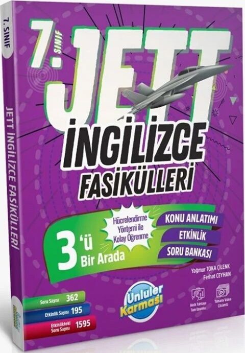 Ünlüler Yayınları 7. Sınıf İngilizce JETT Soru Fasikülleri