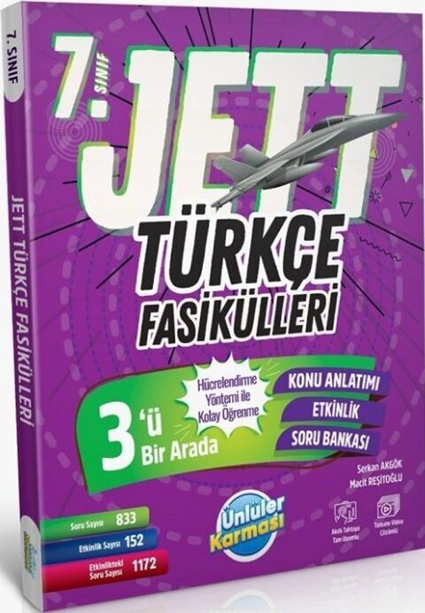 Ünlüler Yayınları 7. Sınıf Türkçe JETT Soru Fasikülleri