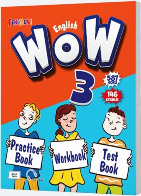 WOW English 3 Practice Book Workbook Test Book Fenomen Çocuk