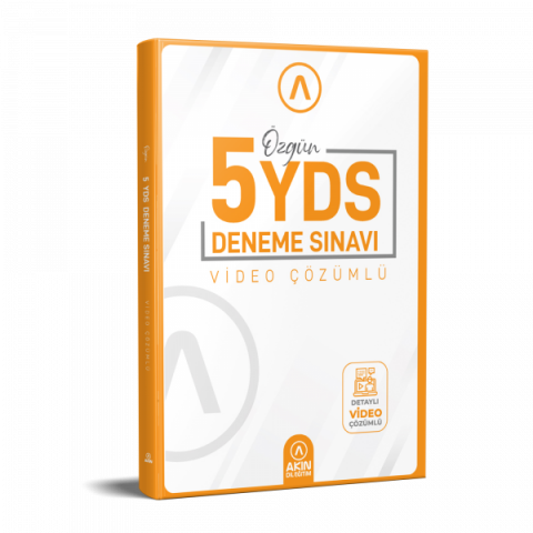 YDS 5 Deneme Sınavı Video Çözümlü Akın Dil Yayınları