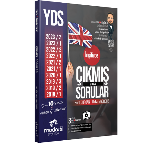 YDS İngilizce Çıkmış Sorular Tamamı Video Çözümlü Modadil Yayınları