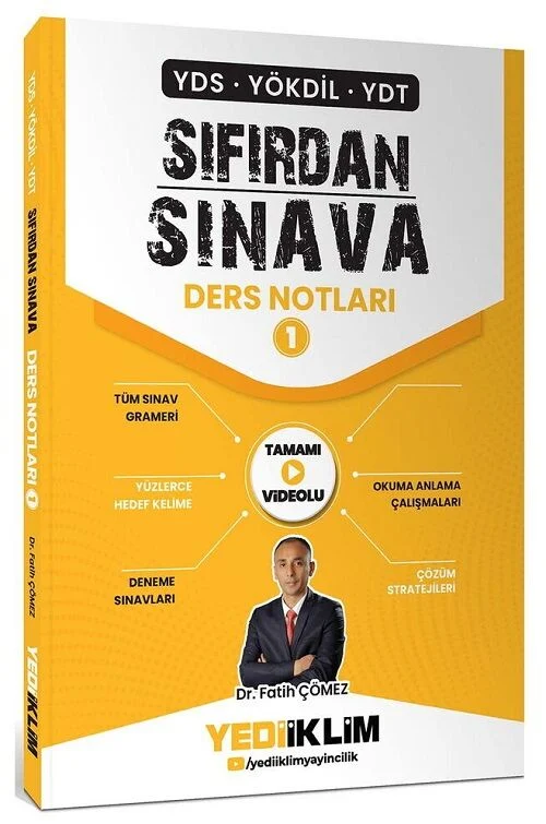 YDS YÖKDİL YDT Sıfırdan Sınava Ders Notları 1. Kitap - Fatih Çömez Yediiklim Yayınları