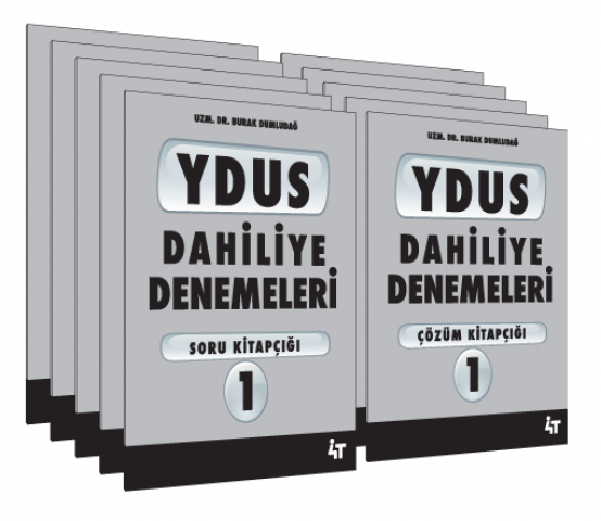 YDUS Dahiliye Denemeleri 5 Deneme ve Çözümleri 4T Yayınları