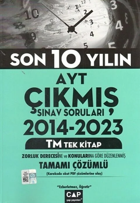 AYT Tek Kitap TM Çıkmış Soruları Çap Yayınları