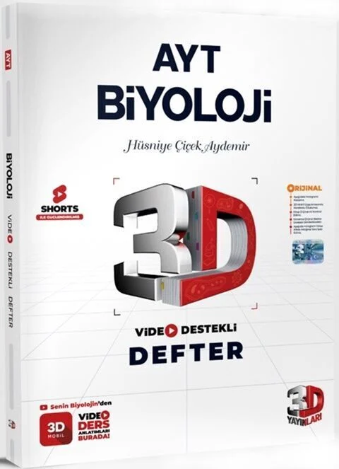 YKS AYT Biyoloji Video Destekli Defter 3D Yayınları