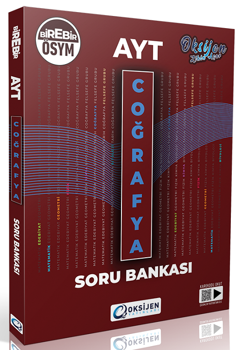 YKS AYT Coğrafya Soru Bankası Video Çözümlü Oksijen Yayınları