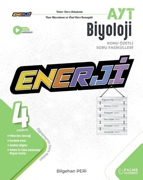 YKS AYT Enerji Biyoloji Konu Özetli Soru Fasikülleri Palme Yayınları