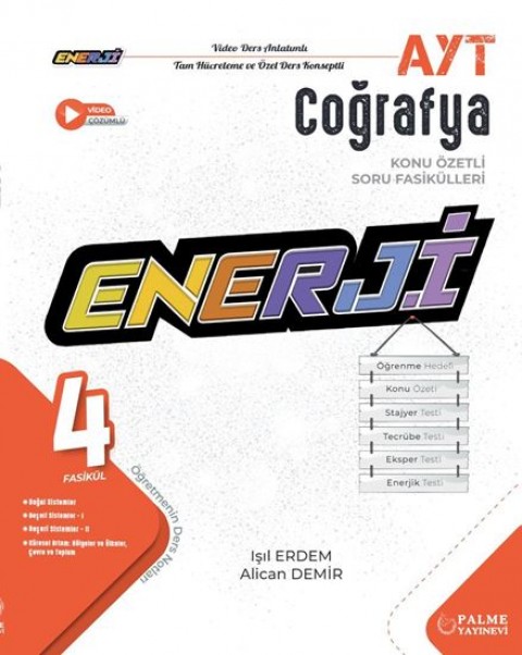 YKS AYT Enerji Coğrafya Konu Özetli Soru Fasikülleri Palme Yayınları