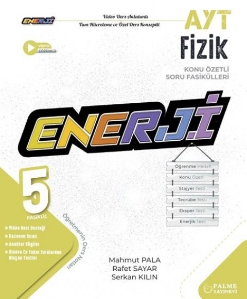 YKS AYT Enerji Fizik Konu Özetli Soru Fasikülleri Palme Yayınları